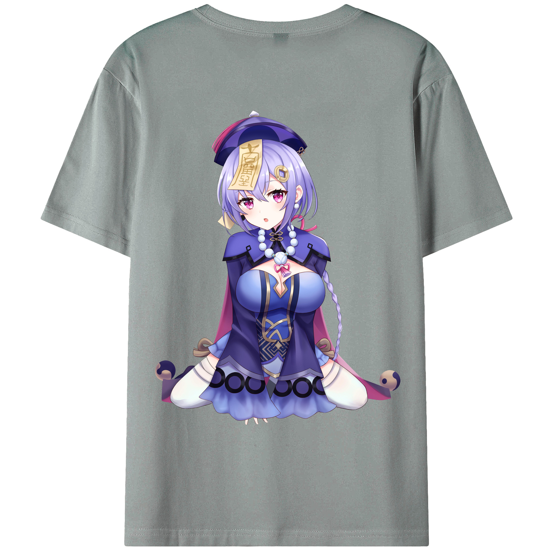 げんし神 七七 なな  genshin Nana 綿100％ メンズ半袖Tシャツ（バックプリント） 通気性